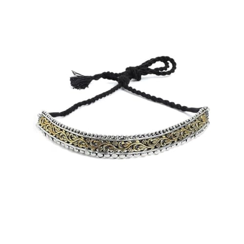 Rubans Handcrafted Oxidised Dual Tone Gold and Silver Plated Floral Vine Design Ethnic Choker Necklace for Women and Girls, Perfect for Festive & any Special Occasions (B0D6LXDXCX) Amazon Price History, Amazon Price Tracker