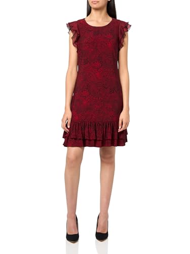 Image of Tommy Hilfiger Womens Polyester Spandex Pattern Sheath Midi Layered Dress