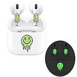 RockMax Glow-in-The-Dark AirPod 4 Skin, Custom Death Smile Wrap Sticker for Air Pods 4 Charging Case, Easy to Apply, Fun and Stylish AirPods 4 Accessories for Men & Women