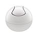 Spirella Bowl Cestino gettacarte da Tavolo - Eccellente per la cameretta, L'Ufficio, Il Bagno e la Cucina - Nero - capacità 1 L - plastica Resistente - con Coperchio - Bianco/Bianco