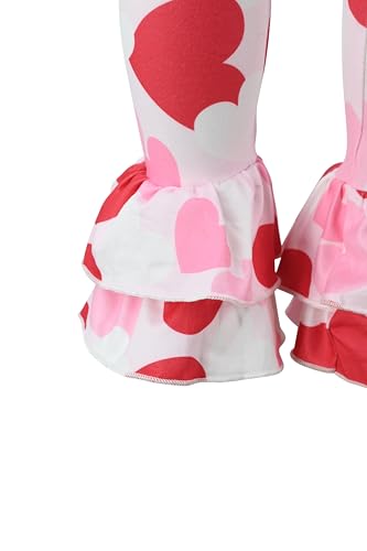 Image of Unique Baby 2 Piece Girls Double Ruffle Leggings and Long Sleeve Shirt Clothes Set Kid and Toddler Girl Outfit