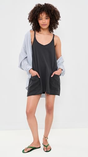 Robe mini coton élasthanne confortable avec short intégré femme