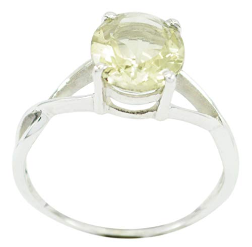 Bague jaune naturelle cadeau en argent sterling 925 pour anniversaire