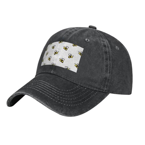 Buewutiry Cappello da baseball Honey Bee, Nero , M