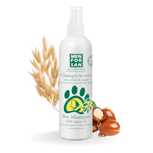 MENFORSAN, Champú en seco con Aceite de argán para Gatos, 250 ml