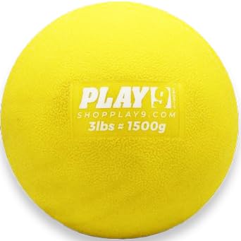 SHOP PLAY 9 3lb PlyoBall Weighted Ball | Soft Weighted Medicine Ball for Baseball, Softball, Pilates, Yoga, and Physical Therapy