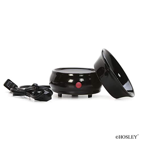 image for Hosley Black Ceramic Electric Fragrance Candle Wax Warmer. Ideal for S