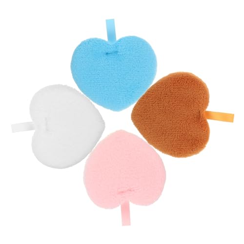 Healvian 4 piezas Esponjas Maquillaje Forma Suave y Portátil para Polvos Sueltos Reutilizables y Amigables Aplicación Precisa Ojos y Mejillas para Mujeres