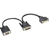 TRIPP LITE P564-06N-DV 6-Inch DVI Digital Y Splitter Cable DVI-I M to DVI-D F and HD15 F