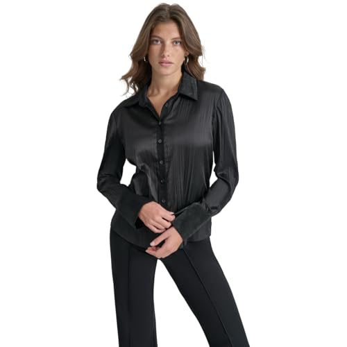 DKNY Women's Sportswear Woven, Black, X-Small at Amazon Women's