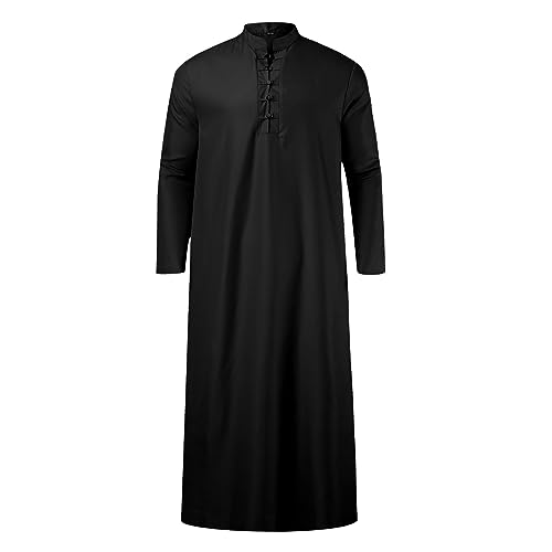 Qamis Homme Manche Longue en Lin Robe Djellaba