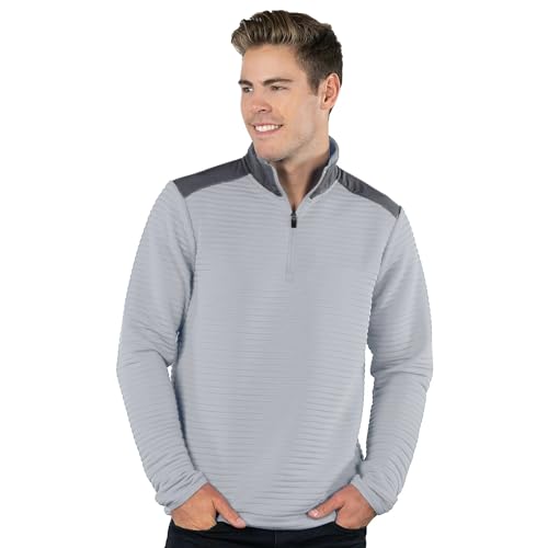 AFC Men’s Quarter Zip Pullover Performance Long Sleeve Shirt 3X & 4X 2 Colors