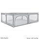 Moby-System Laufstall Baby Faltbar & Laufgitter, Aktivitätszentrum mit Rutschfester Basis - Wasserdichtes 210D PVC, Transporttasche, 200x140cm - Spielbereich für Kinder