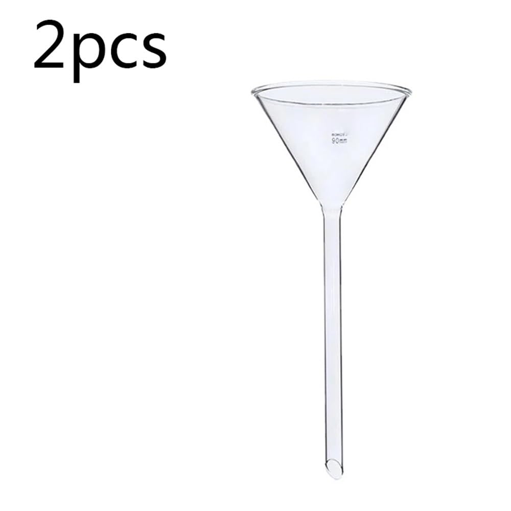 Dimensioni da 50 mm a 150 mm Laboratorio Imbuto Triangolare a Stelo Lungo Imbuto in Vetro Laboratorio Cancelleria Educativa(100mm 2pcs)