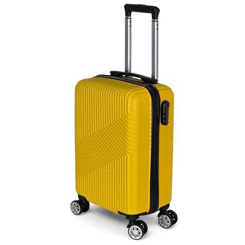 ✅ DIMENSIONI COMPATTE DA CABINA 52x34x20 CM – Misure ideali come bagaglio da cabina: con 44 cm di altezza guscio (senza ruote), rientra negli standard 50x40x20 di Ryanair, easyJet, Air Asia, Air France, Delta, Lufthansa, TUI, Iberia, WizzAir, Eurowings, Turkish, SAS, BA, Volotea, Vueling, Emirates e KLM e della maggior parte delle compagnie aeree.