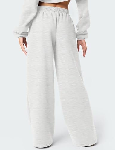 LOMON Wide Leg Sweatpants Women Fleece Sweat Pants Fall Clothes 2025 Teen Girl Baggy Jogger Sweatpant with Pockets3