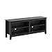 Panana TV Stand, Classic 4 Cubby TV Stand for 60 inch TV, Entertainment Center Media Television Stand for Living Room Bedroom (Black, 55 inch)