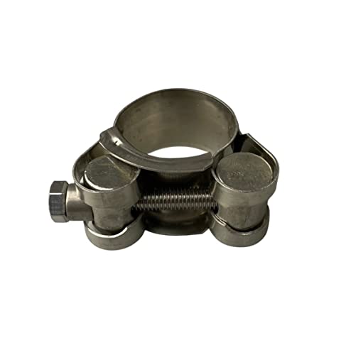 Boltza® Stainless Steel Single Bolt Hose Super Clamp 17-19mm Clip Silicone Rubber Exhaust x4, Silver - Image 3