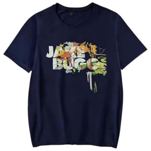 Photo de Jake Bugg Merch T-Shirt Unisexe à Manches Courtes, Tee pour Musique Fans,Bleu,L