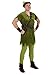 Disfraz clásico de Peter Pan para adultos con sombrero, camisa, medias, cinturon/arnés...
