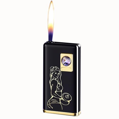 Encendedor de llama abierta con butano y diseño silencioso