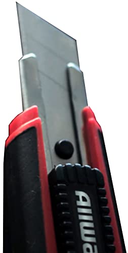Image of ALLWAY RK7 Soft-Grip 18mm Snap-Off Knife with 3 Stainless Steel Blades | 8 Snap-Off Points