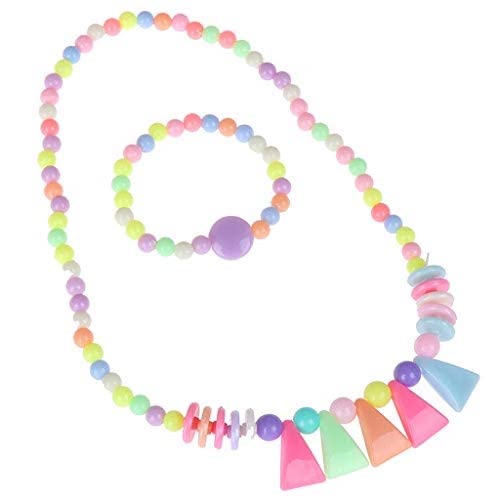 El Regalo Kids/Girls Candy Colors Beads Jewelry Set | Multi Colored Acrylic Beads Necklace & Bracelet Jewelry Set (Color Beads) (B07GD1G612) Amazon Price History, Amazon Price Tracker