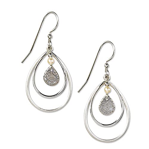 Silver Forest Silvertone Teardrop Dangle Earrings #TOP18