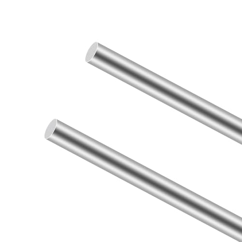 iMeistek Barras redondas de acero inoxidable 304, 305 mm de longitud, 12 mm de diámetro, barra redonda de acero inoxidable sólido para manualidades (2 unidades)