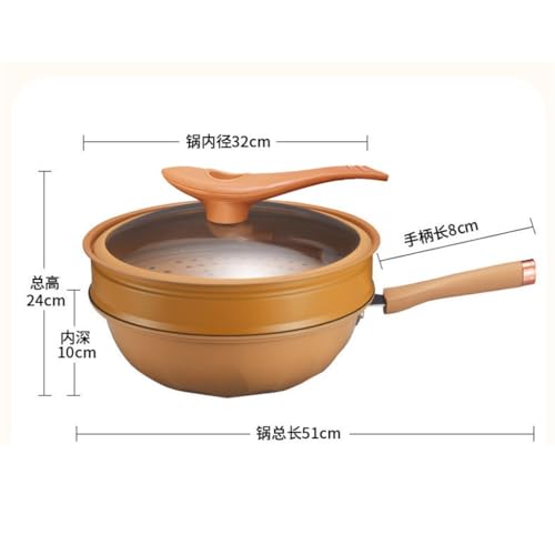 Wok cerámico antiadherente con micro presión integrada miniatura 6