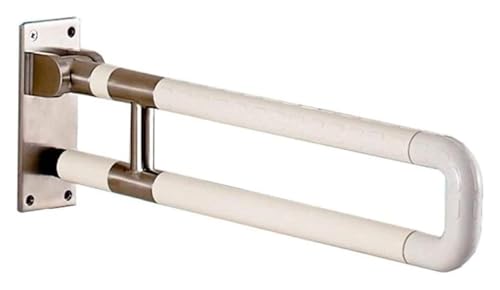BKBXRSYR Grab Bars Non Slip Foldable Support Handle Rail, Bathroom Safety Handrails Wall-Mounted Grab Bar Toilet