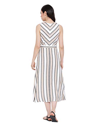 Image of oxolloxo Women's Cotton Tunic Knee-Length Dress