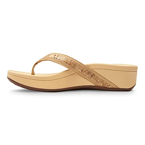 Vionic Pacific High Tide - Women's Platform Sandal Gold Cork - 9 Medium #TOP1