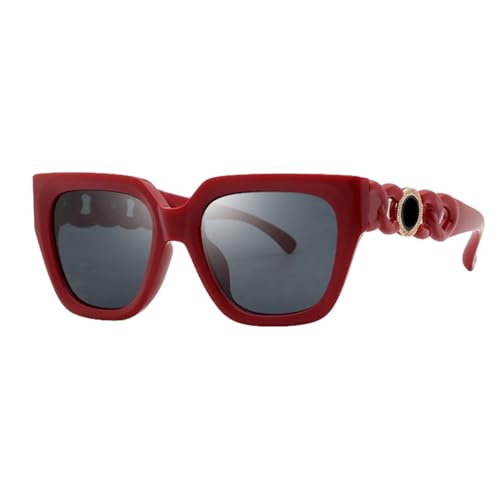 Lunettes de soleil de soleil femmes pour masquer la fatigue avec style carré blanc vintage