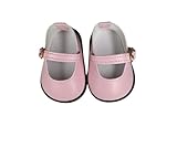 18' American Doll Shoes- Mary Jane Matte Black, Red, White, Pink, Shiny Black Shoe (18' Doll, Pink)
