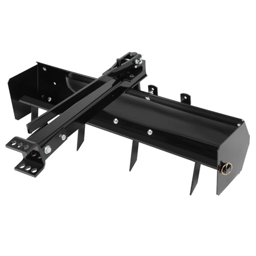 Suitable for 39 Box Scraper Compatible with Grader UTV ATV Lawn Tractor Attachments Tractor Box Blade Hitch Tow Suitable for Construction Landscaping -Agriculture Powder Coated Steel Black