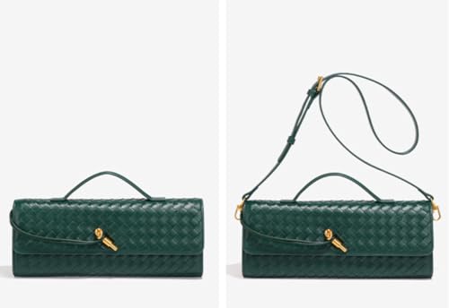 Image of Upbull Trendy Woven Evening Clutch Purses Women Underarm Shoulder Handbag Cute Satchels Crossbody Purse PU Leather Wallet