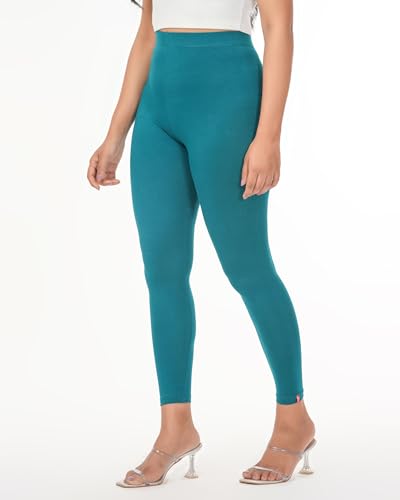 Image of Loveit Womens Solid Viscose Slim Fit Ankle Length Leggings
