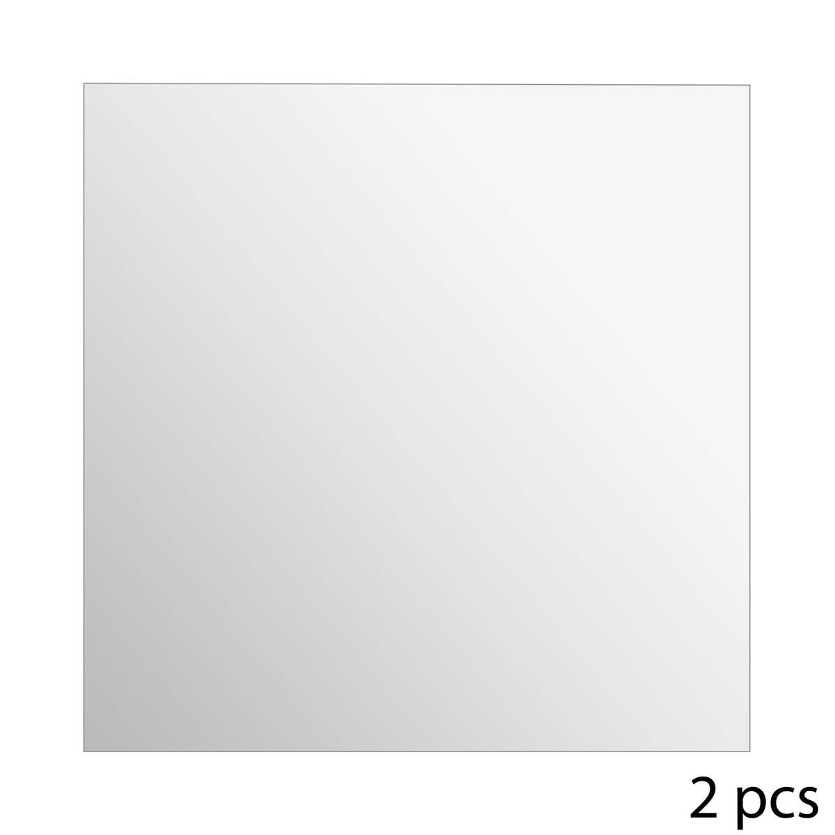 5Five Plak spiegels tegels - 4x stuks - zelfklevend - 20 x 20 cm | Fun