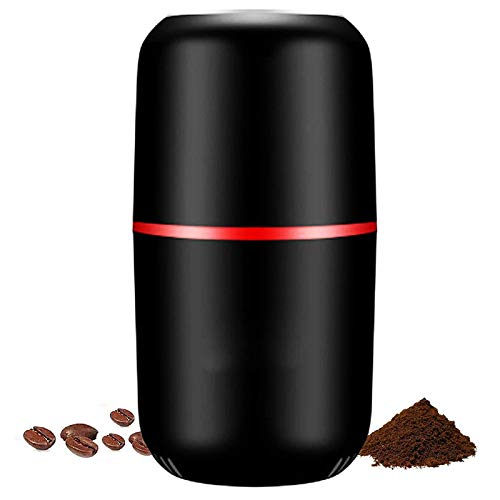 SXLCKJ Kaffeemühle Elektrisch, Kaffeebohnenmühle Elektrische Mühle Gewürzmühle, 150W Leistungsstarker Edelstahl S…