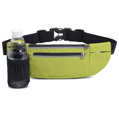 Multipurpose Fanny Pack for, Adjustable Strap and Breathable Padding, Running Hydration Waist Pack, Sports Waist Bag with Water Bottle Holder, Water Bottle Fanny Pack