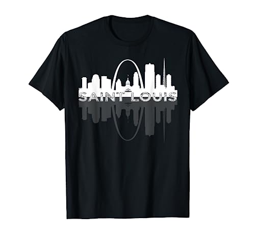 City of St Louis Missouri Skyline Art Gateway Arch Graphic T-Shirt