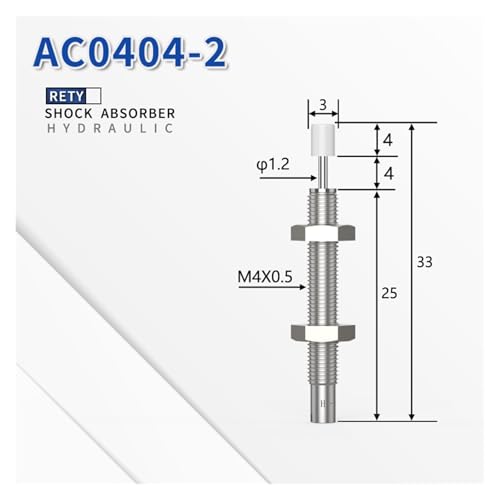 Tampon hydraulique en acier inoxydable AC0604 anti-choc durable