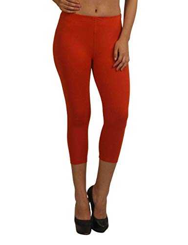 Image of Frenchtrendz Women's Cotton Spandex Stretchable Mid Rise Slim Fit Legging Capris (XS-4XL)