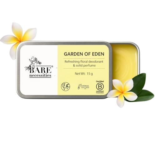 Image of Bare Necessities Garden of Eden Solid Deodorant | Odor & Sweat Control | Premium Floral Fragrance | No Aluminium, Alcohol, Paraben-free, Organic | Travel Mini Size Solid Deo for Women - 15g