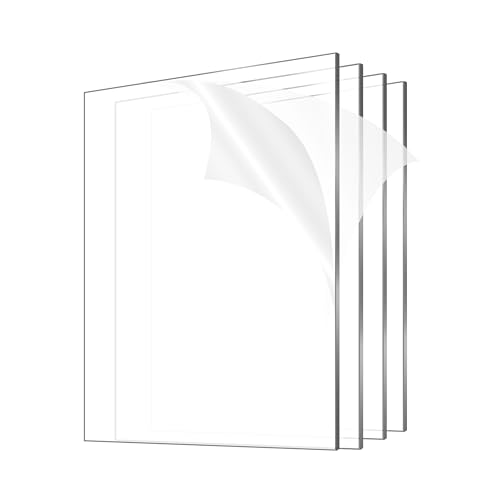 El Mejor Listado de Secciones y partes de marcos al mejor precio. 44 SIMON'S SHOP - Hojas de plexiglás de 11 x 14 pulgadas, paquete de 4 hojas de acrílico transparente, marco de fotos de repuesto, proyectos de exhibición de bricolaje, 1 mm de...