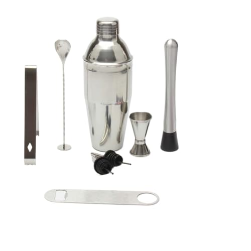 Set de coctelera europea de acero inoxidable 750ml 8 piezas