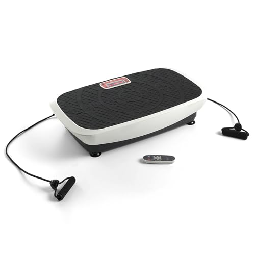 ECODE® Plataforma Vibratoria Muscular de 80cm con 2 Motores para Ejercicios en Casa - Tonifica, Quema Grasa y Adelgaza con Sus Programas Automáticos - Capacidad 150 kg