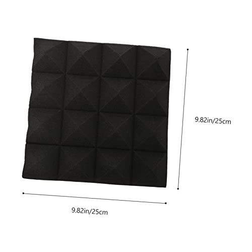 12 Piezas Paneles Acústicos de Espuma en Forma de Pirámide Negro para Estudio de Grabación miniatura 2