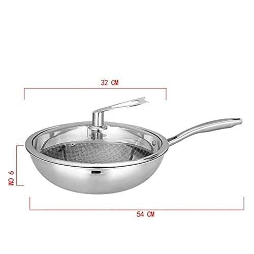 Wok de acero inoxidable 304 con superficie antiadherente textura miel miniatura 3